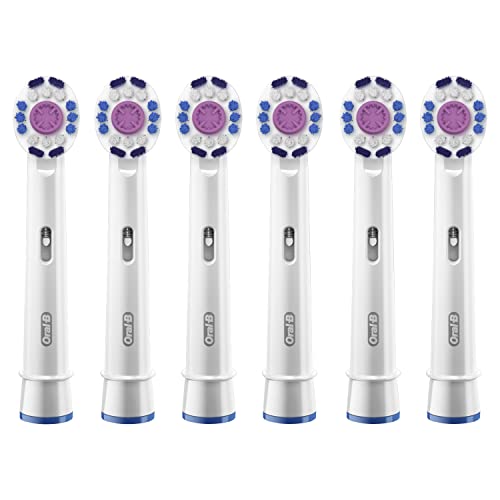 Oral-B 3D White Electric Toothbrush Replacement Brush Heads, 6 Count