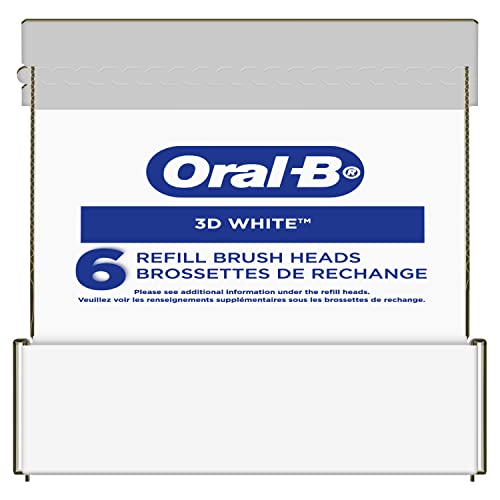 Oral-B 3D White Electric Toothbrush Replacement Brush Heads, 6 Count