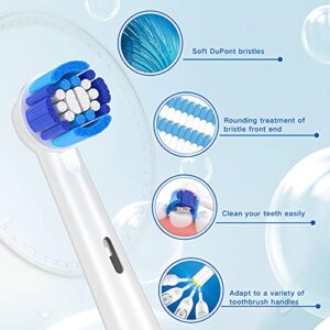 Schallcare Replacement Brush Heads Fit for Braun Oral b, Precision Heads Compatible with Oral-B Pro1000/9600/5000/3000/1500/Genius and Smart Electric Toothbrush(4pcs)