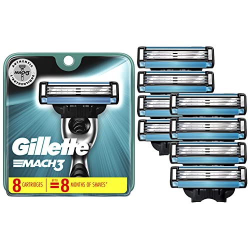 Gillette Mach3 Men's Razor Blade Refills, 8 Count