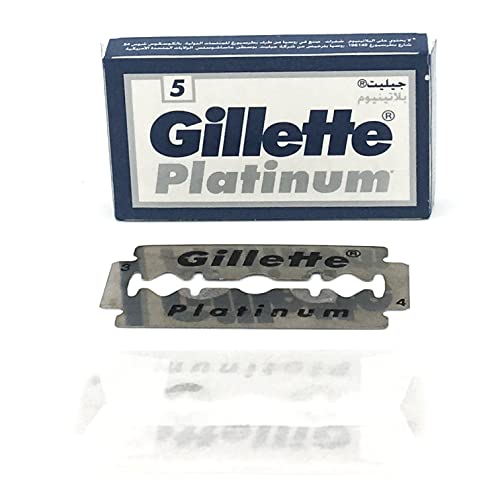 100 Platinum Blue Double Edge Safety Razor Blades, 20 x 5