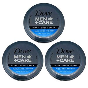 Dove Men+Care Ultra-Hydra Cream with 24 Hour Moisturization, 2.53 Fl Oz (Pack of 3)