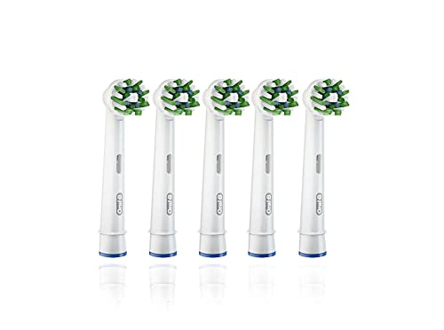 Braun Oral-B 4210201316510 CrossAction Toothbrush Heads with Cleanmaximiser Bristles for Holistic Mouth Cleaning, Pack of 5