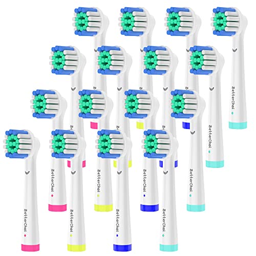 16 Count Replacement Brush Heads Compatible with Oral B Braun Electric Toothbrush, Deep and Precise Cleaning.