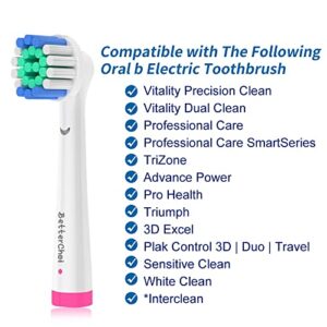 16 Count Replacement Brush Heads Compatible with Oral B Braun Electric Toothbrush, Deep and Precise Cleaning.