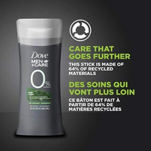 DOVE MEN + CARE Deodorant Stick for Aluminum free deodorant Lime+Sage Naturally Derived Plant Based Moisturizer, 2.6 Ounce (Pack of 4)