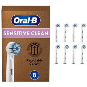 braun oral-b 4210201320180 sensitive clean toothbrush heads for our gentle cleaning, in letterbox packaging pack of 8