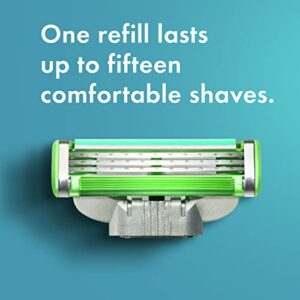 Gillette Mach3 Sensitive Razors for Men, 1 Gillette Razor, 5 Razor Blade Refills, Designed for Sensitive Skin