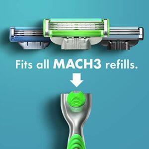 Gillette Mach3 Sensitive Razors for Men, 1 Gillette Razor, 5 Razor Blade Refills, Designed for Sensitive Skin
