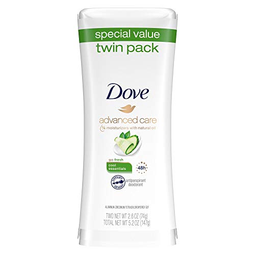 Dove go fresh Antiperspirant Deodorant, Cool Essentials 2.6 oz, Twin Pack