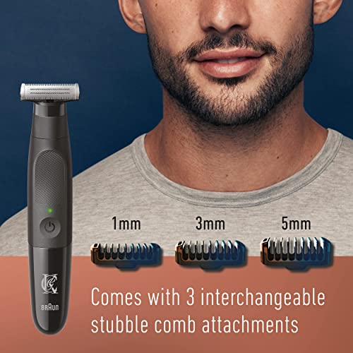 King C. Gillette Beard Trimmer for Men, Includes 1 Cordless Style Master Trimmer with One 4D Blade and 3 Interchangeable Combs, Waterproof