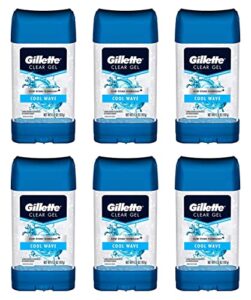 gillette anti-perspirant/deodorant clear gel (pack of 6)