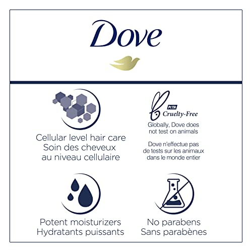 Dove Hair Therapy Serum + Conditioner Hair Care For Split Ends and Damaged Hair Rescue and Protect Visibly Repairs Hair in 1 Minute 33.8 fl oz