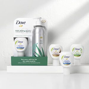 Dove Body Wash Concentrate Refill For Instantly Soft Skin Shea & Warm Vanilla Refill For Use Reusable Bottle 4 Fl Oz (Makes 16 Fl Oz) 4 Pack