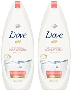 dove body wash – anti-stress micellar water – ultra mild & gentle – sulfate free – net wt. 22 fl oz (650 ml) per bottle – pack of 2 bottles