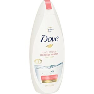 Dove Body Wash - Anti-Stress Micellar Water - Ultra Mild & Gentle - Sulfate Free - Net Wt. 22 FL OZ (650 mL) Per Bottle - Pack of 2 Bottles