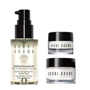 bobbi brown the minis skincare must-haves set: soothing cleansing oil, hydrating eye cream, vitamin enriched face base