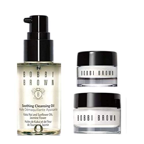 Bobbi Brown The Minis Skincare Must-Haves Set: Soothing Cleansing Oil, Hydrating Eye Cream, Vitamin Enriched Face Base