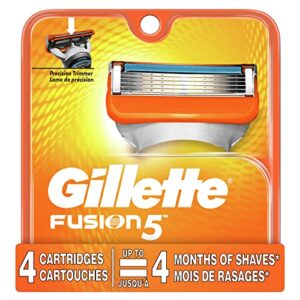 gillette fusion5 men’s razor blades, 4 blade refills