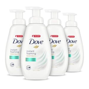 dove instant foaming body wash for softer and smoother skin sensitive skin effectively washes away bacteria while nourishing your skin 13.5 oz pack of 4