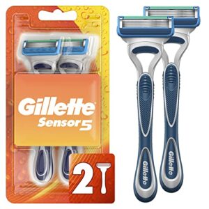 gillette sensor5 men’s disposable razor, 2 count