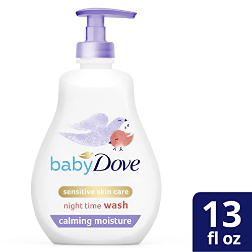 Baby Dove Sensitive Skin Care Baby Wash Calming Moisture For a Calming Baby Bath Wash Hypoallergenic and Tear-Free, Washes Away Bacteria 13 oz