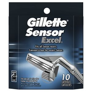gillette sensor excel men’s razor blade refills, 10 count