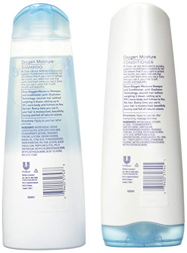 Dove Advanced Hair Series Oxygen Moisture, Shampoo and Conditioner Set, 12 Ounce Each