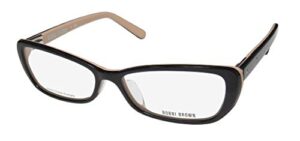 bobbi brown the devin womens/ladies cat eye full-rim spring hinges authentic eyeglasses/eye glasses (54-15-135, black nude)