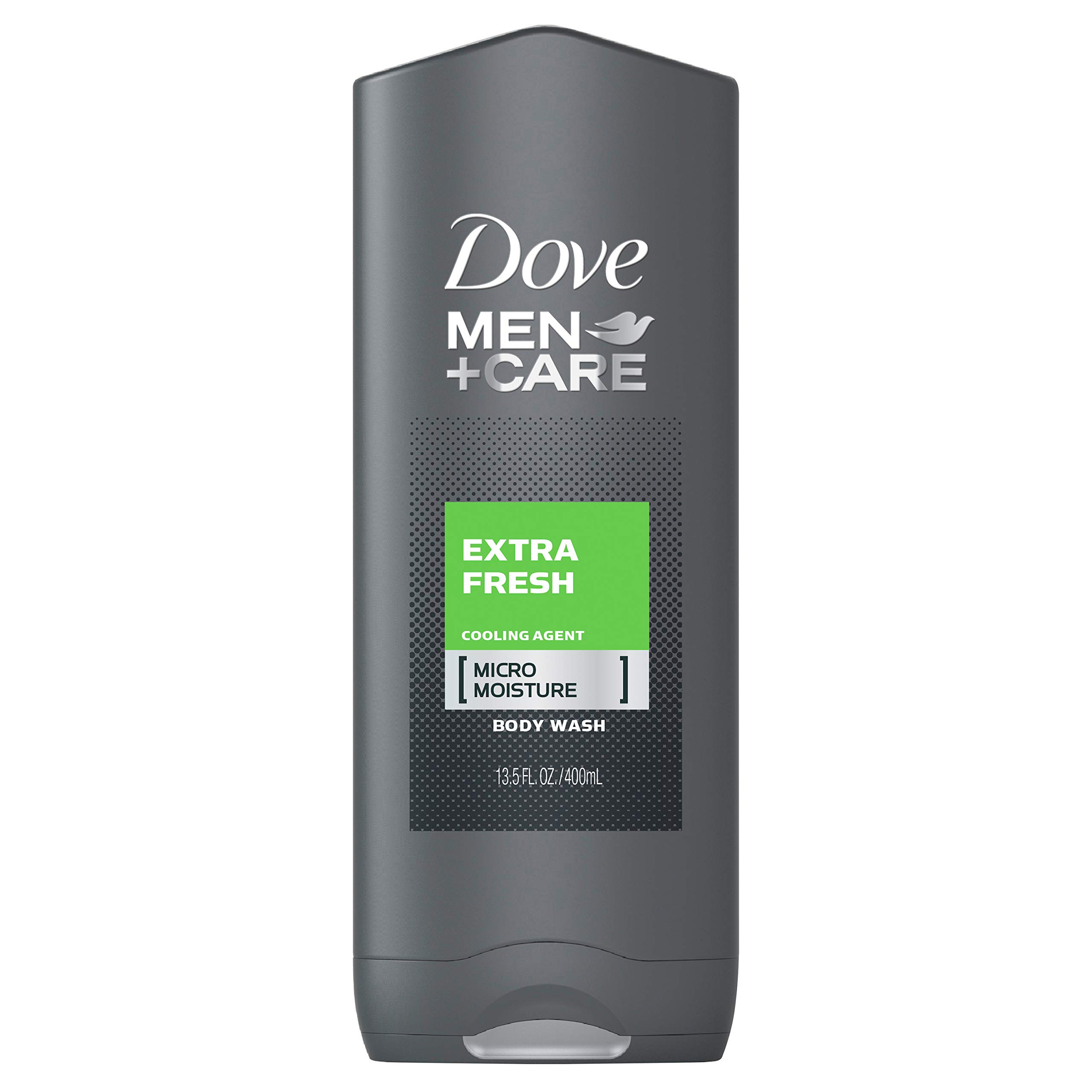 Dove Men+Care Body Wash and Face Wash For Fresh, Healthy-Feeling Skin Extra Fresh Cleanser That Effectively Washes Away Bacteria While Nourishing Your Skin 13.5 oz