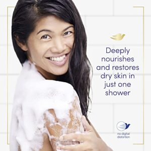 Dove Body Wash for Dry Skin Dryness Relief Effectively Washes Away Bacteria While Nourishing Your Skin 22 oz (Pack of 4)