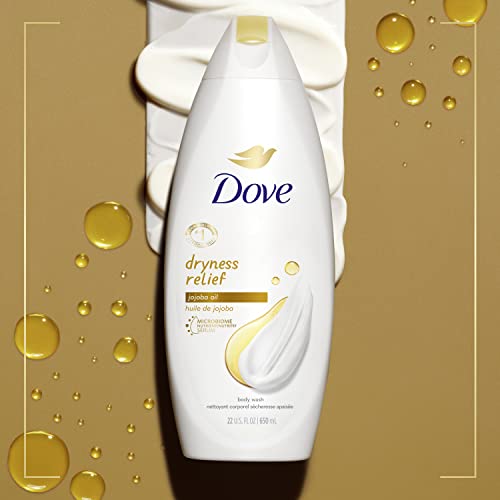 Dove Body Wash for Dry Skin Dryness Relief Effectively Washes Away Bacteria While Nourishing Your Skin 22 oz (Pack of 4)