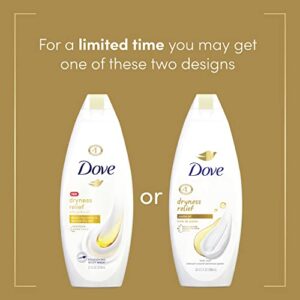 Dove Body Wash for Dry Skin Dryness Relief Effectively Washes Away Bacteria While Nourishing Your Skin 22 oz (Pack of 4)