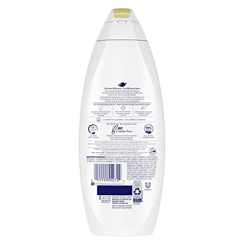 Dove Body Wash for Dry Skin Dryness Relief Effectively Washes Away Bacteria While Nourishing Your Skin 22 oz (Pack of 4)