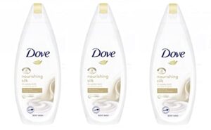 dove silk glow nourishing body wash, 16.9 ounce / 500 ml (pack of 3)
