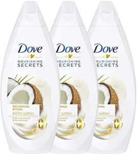 dove, restoring ritual coconut oil almond milk shower gel – 16.9oz/500ml