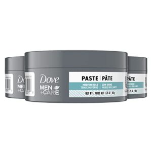 dove men+care styling aid hair product for a medium hold sculpting hair paste hair styling for a textured look with a matte finish 1.75 ounce (pack of 3)