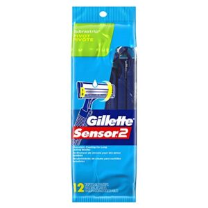 gillette sensor 2 pivot disposable razors – 12 ct – 2 pk
