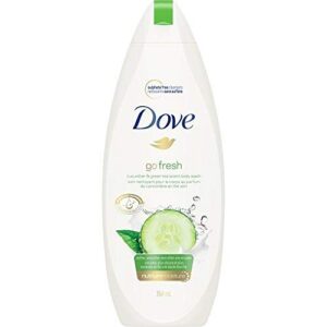 dove body wash 12 ounce go fresh cucumber & green tea (354ml) (3 pack)