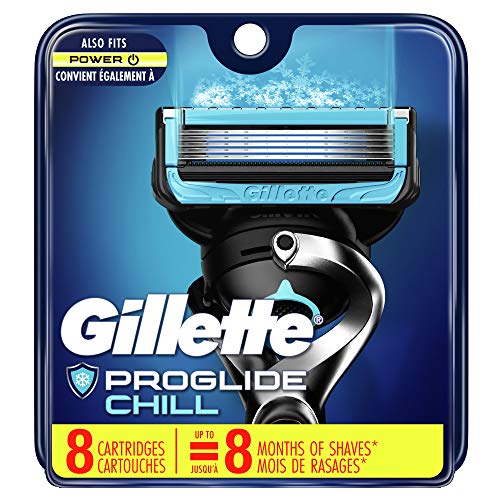 Gillette Fusion5 ProShield Chill Men's Razor Blades, 8 Blade Refills