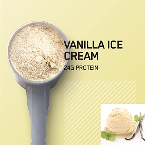 Optimum Nutrition Gold Standard 100% Whey Protein Powder, Vanilla Ice Cream, 2 Pound (Packaging May Vary)