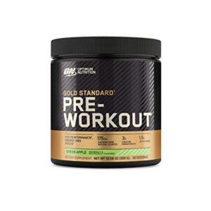 Optimum Nutrition Gold Standard Pre Workout with Creatine, Beta-Alanine, and Caffeine for Energy, Flavor: Green Apple, 30 Servings (Packaging May Vary), Powder