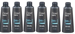 dove men + care clean comfort micro moisture mild formula body and face wash 3 oz (pack of 6)