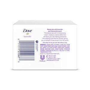 Dove Purely Pampering Beauty Bar for Softer Skin Relaxing Lavender More Moisturizing Than Bar Soap 3.75 oz 2 Bars