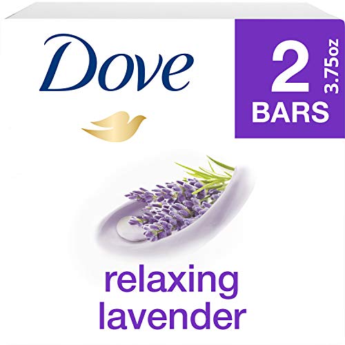 Dove Purely Pampering Beauty Bar for Softer Skin Relaxing Lavender More Moisturizing Than Bar Soap 3.75 oz 2 Bars