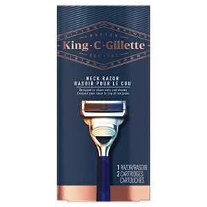 King C. Gillette Neck Razor, Handle plus 2 Blade Refills