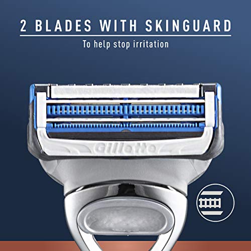 King C. Gillette Neck Razor, Handle plus 2 Blade Refills