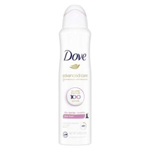 dove advanced care invisible dry spray antiperspirant deodorant no white marks on 100 colors clear finish 48-hour sweat and odor protecting deodorant for women 3.8 oz