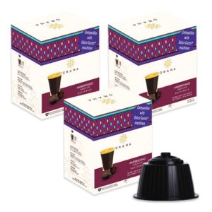 grana coffee capsules compatible with nescafe dolce gusto – 48 count of dolce gusto americano (3 boxes of 16 capsules each) – dolce gusto coffee pods