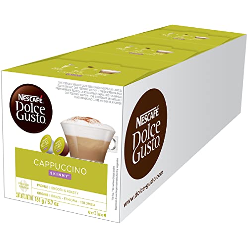 Nescafe Dolce Gusto Pods, Skinny Cappuccino, 16 Count (Pack of 3)